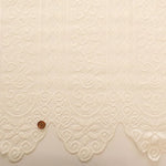 Polyester Café Curtain Fabric - Striped Flower Approx. 75cm length - nomura tailor