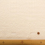 Polyester Café Curtain Fabric - Striped Flower Approx. 75cm length - nomura tailor