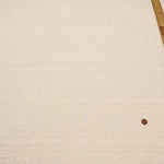 Polyester Café Curtain Fabric - Striped Flower Approx. 75cm length - nomura tailor