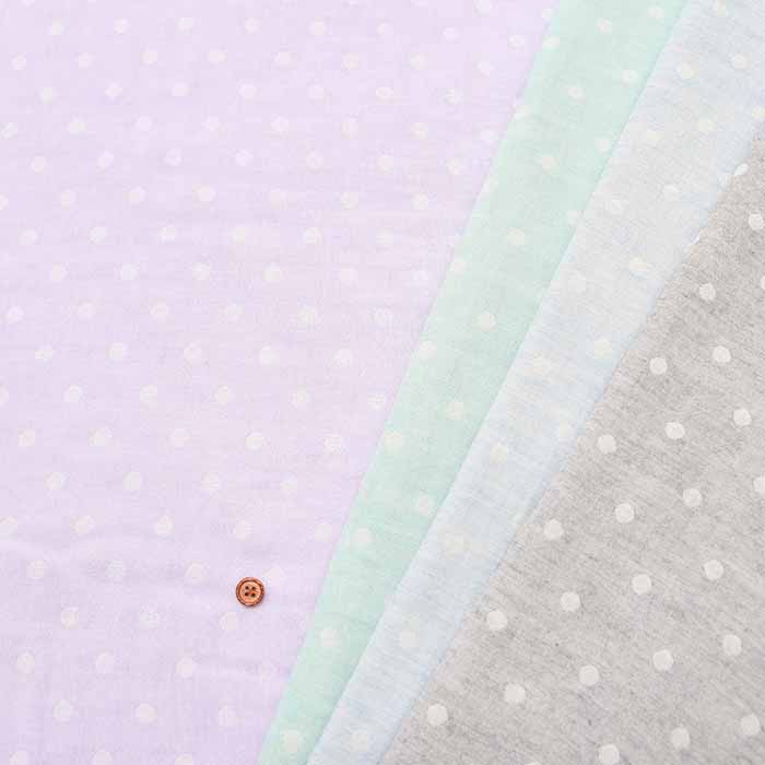 Cotton yarn-dyed double gauze fabric Dots - nomura tailor