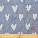 Cotton yarn-dyed double gauze fabric Heart - nomura tailor