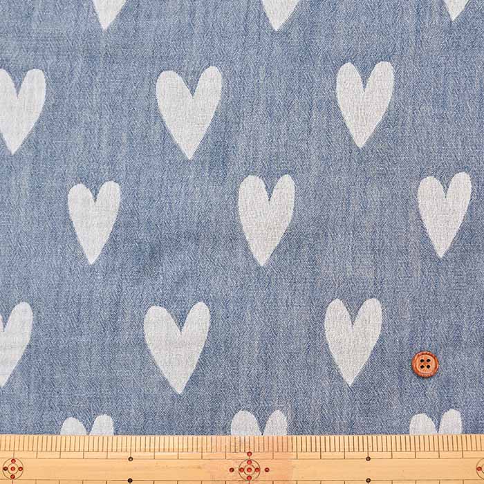 Cotton yarn-dyed double gauze fabric Heart - nomura tailor