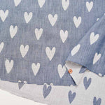 Cotton yarn-dyed double gauze fabric Heart - nomura tailor