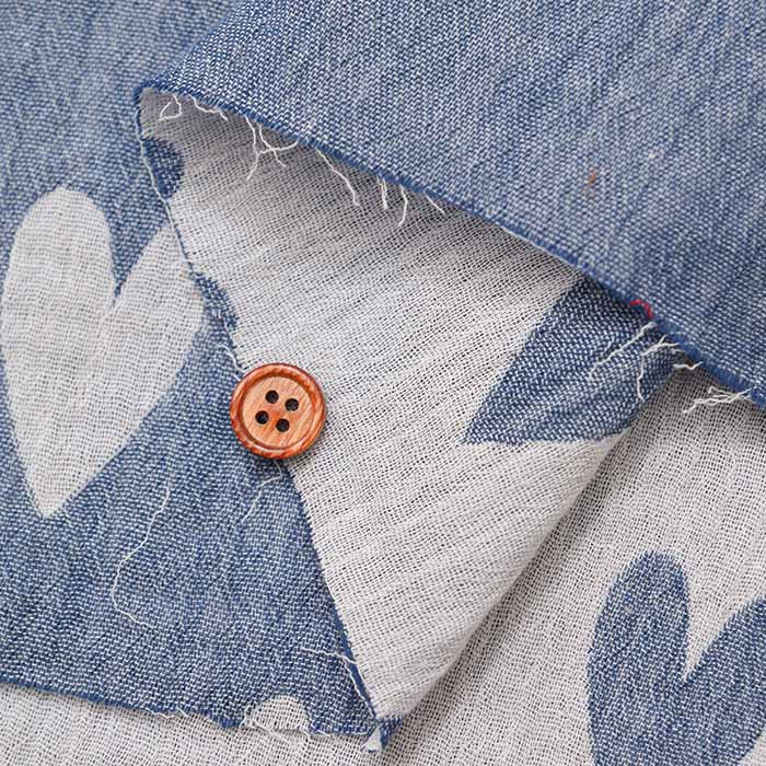 Cotton yarn-dyed double gauze fabric Heart - nomura tailor