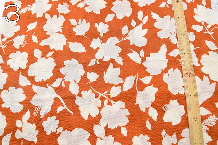 Cotton ripple printed fabric Flower - nomura tailor