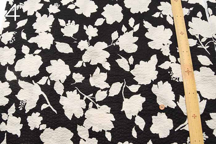 Cotton ripple printed fabric Flower - nomura tailor