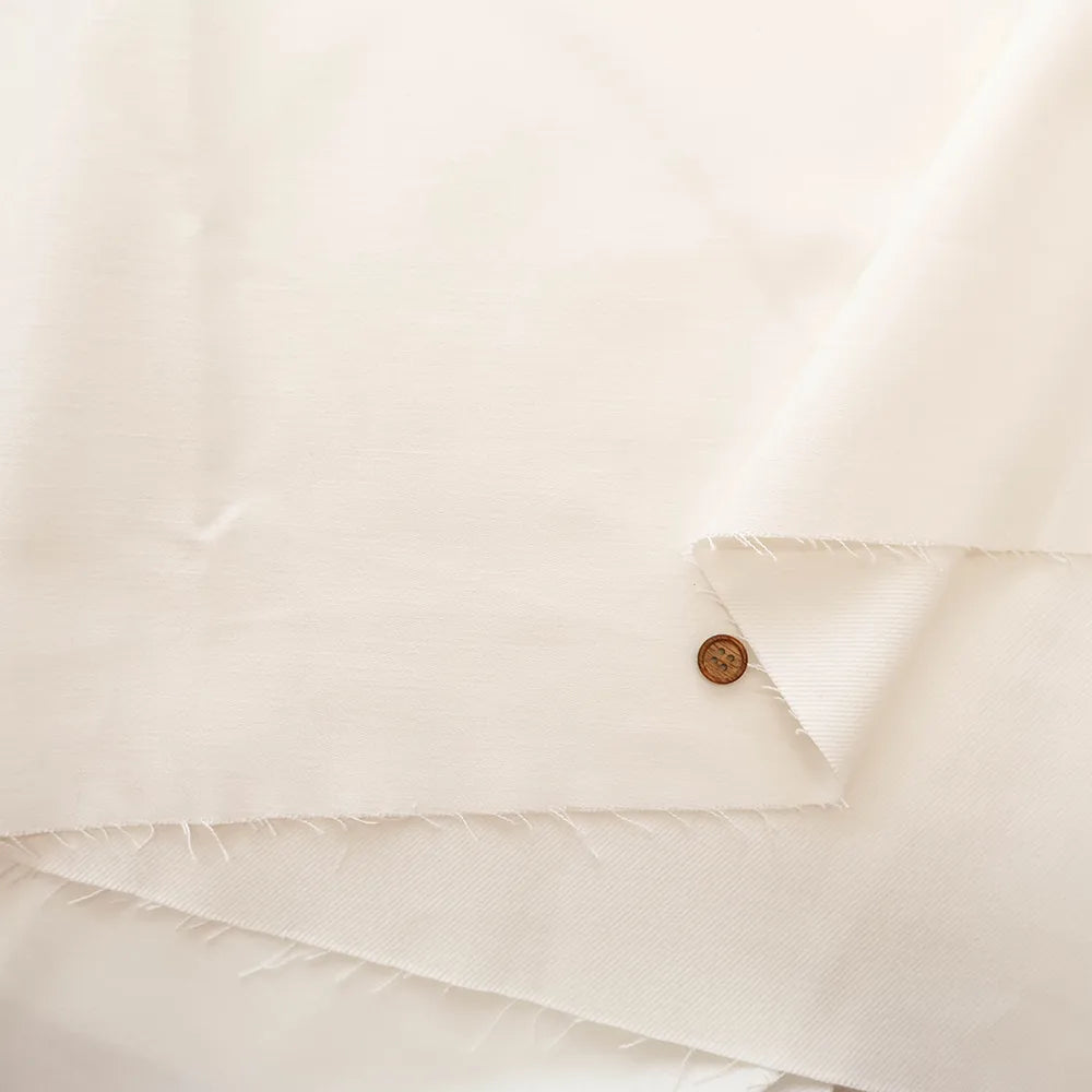 Cotton White Denim Fabric - Plain - nomura tailor