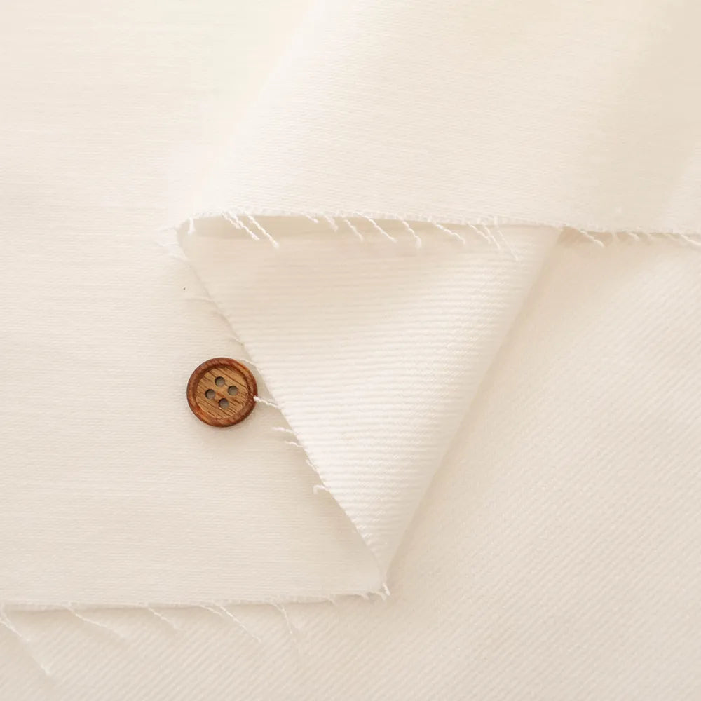 Cotton White Denim Fabric - Plain - nomura tailor