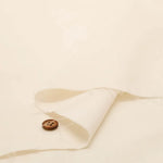Linen Blend 9oz Stretch White Denim Fabric - Plain - nomura tailor