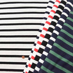 Cotton jersey knitted fabric Border - nomura tailor