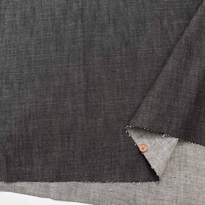 Turkish black stretch denim fabric Solid colour - nomura tailor