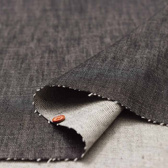 Turkish black stretch denim fabric Solid colour - nomura tailor