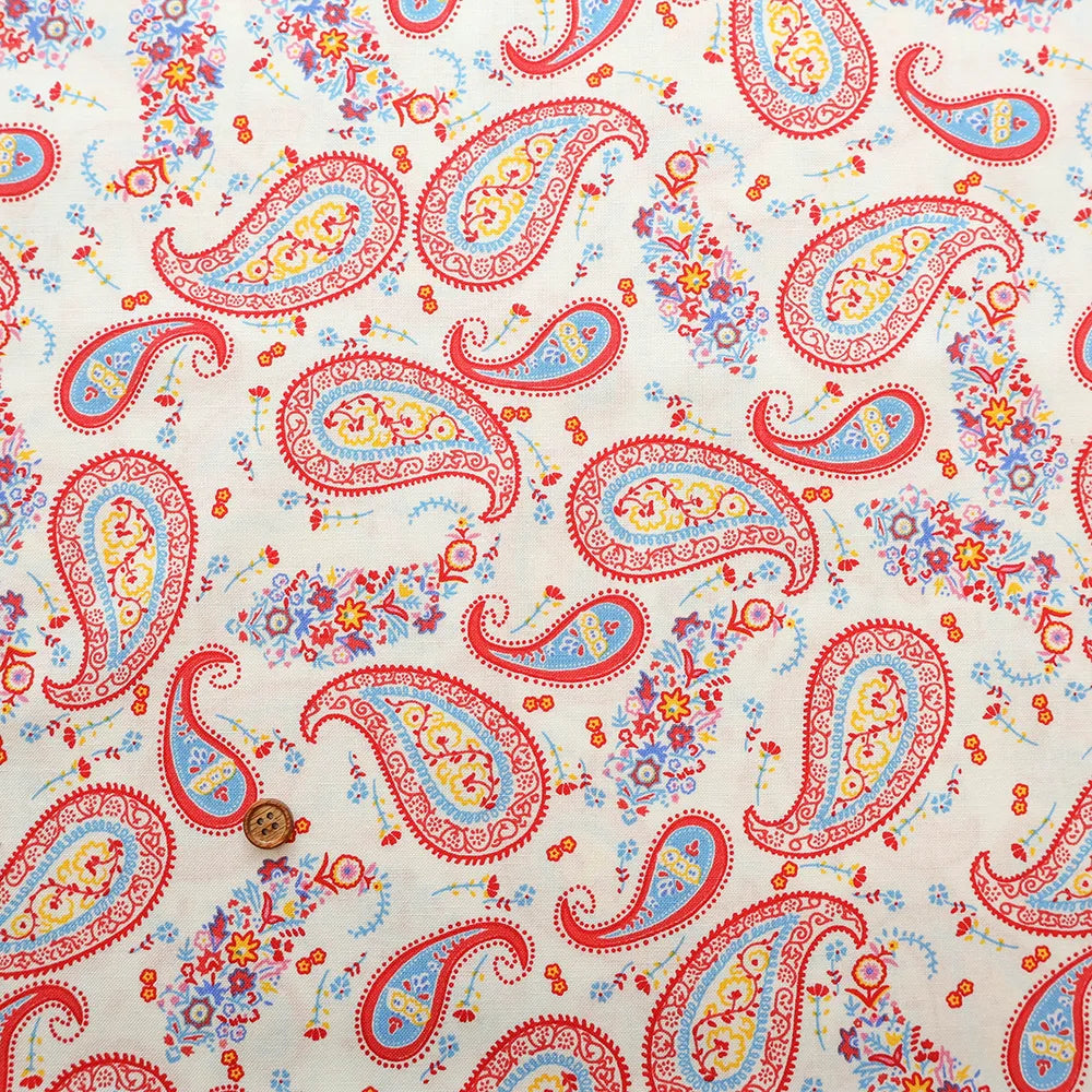 USA Cotton Sheeting Printed Fabric - Paisley - nomura tailor