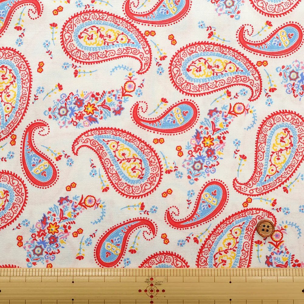 USA Cotton Sheeting Printed Fabric - Paisley - nomura tailor