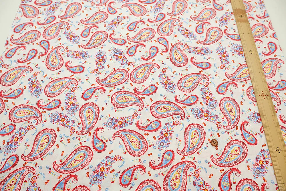 USA Cotton Sheeting Printed Fabric - Paisley - nomura tailor