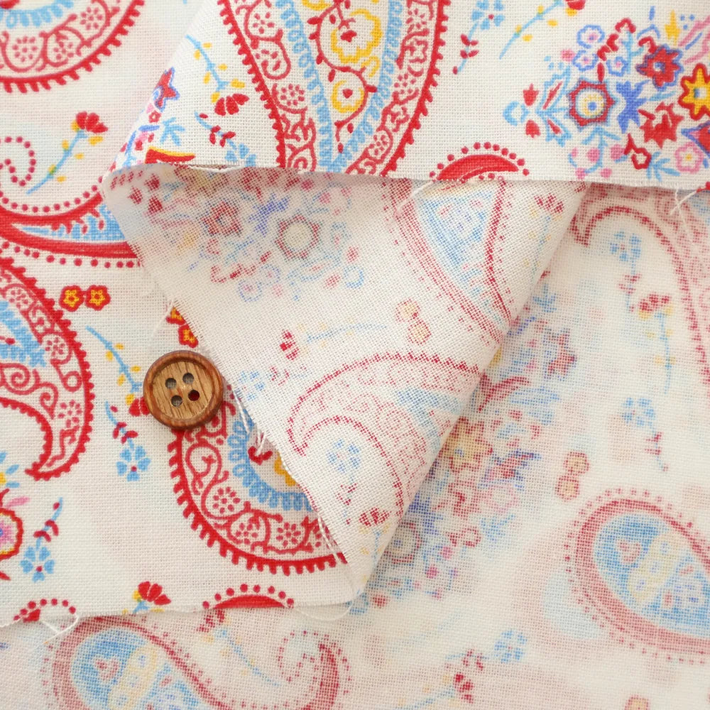 USA Cotton Sheeting Printed Fabric - Paisley - nomura tailor