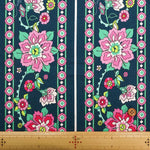 USA Cotton Sheeting Printed Fabric - Geometric Flowers - nomura tailor