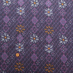 USA Cotton Sheeting Printed Fabric - Grid Flowers - nomura tailor