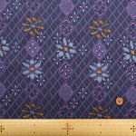USA Cotton Sheeting Printed Fabric - Grid Flowers - nomura tailor