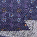 USA Cotton Sheeting Printed Fabric - Grid Flowers - nomura tailor