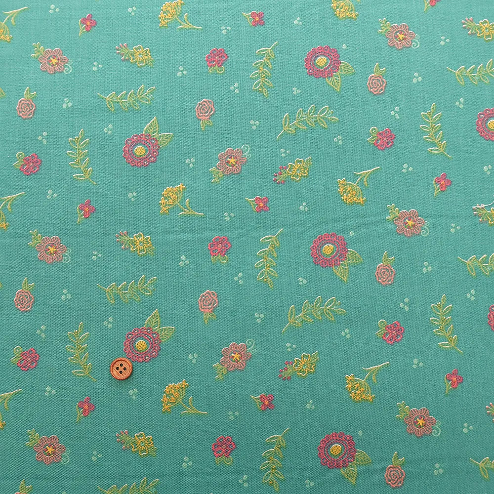 USA Cotton Sheeting Printed Fabric - Flowers - nomura tailor