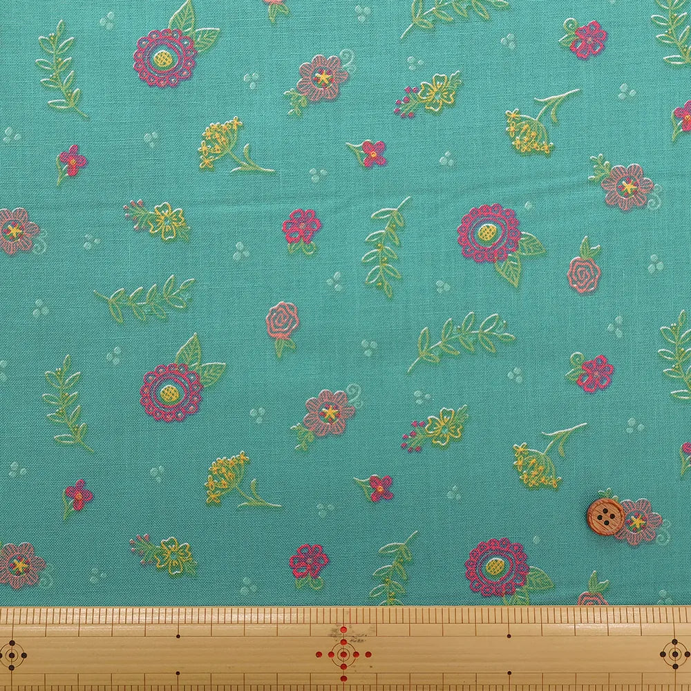 USA Cotton Sheeting Printed Fabric - Flowers - nomura tailor