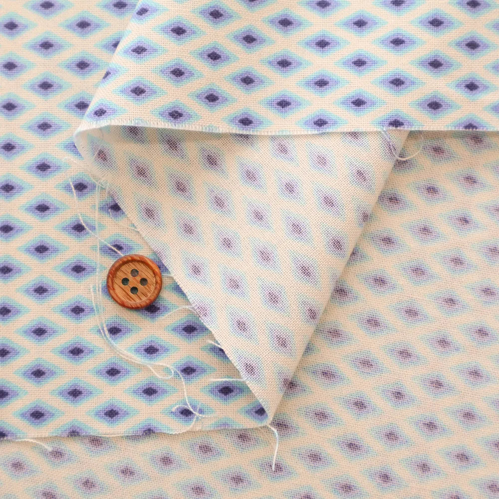 USA Cotton Sheeting Printed Fabric - Diamond - nomura tailor