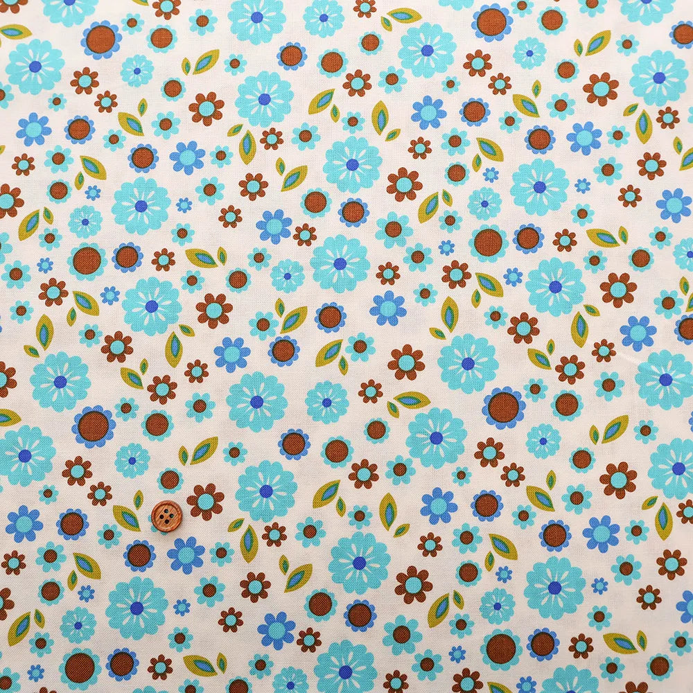 USA Cotton Sheeting Printed Fabric - Flowers - nomura tailor