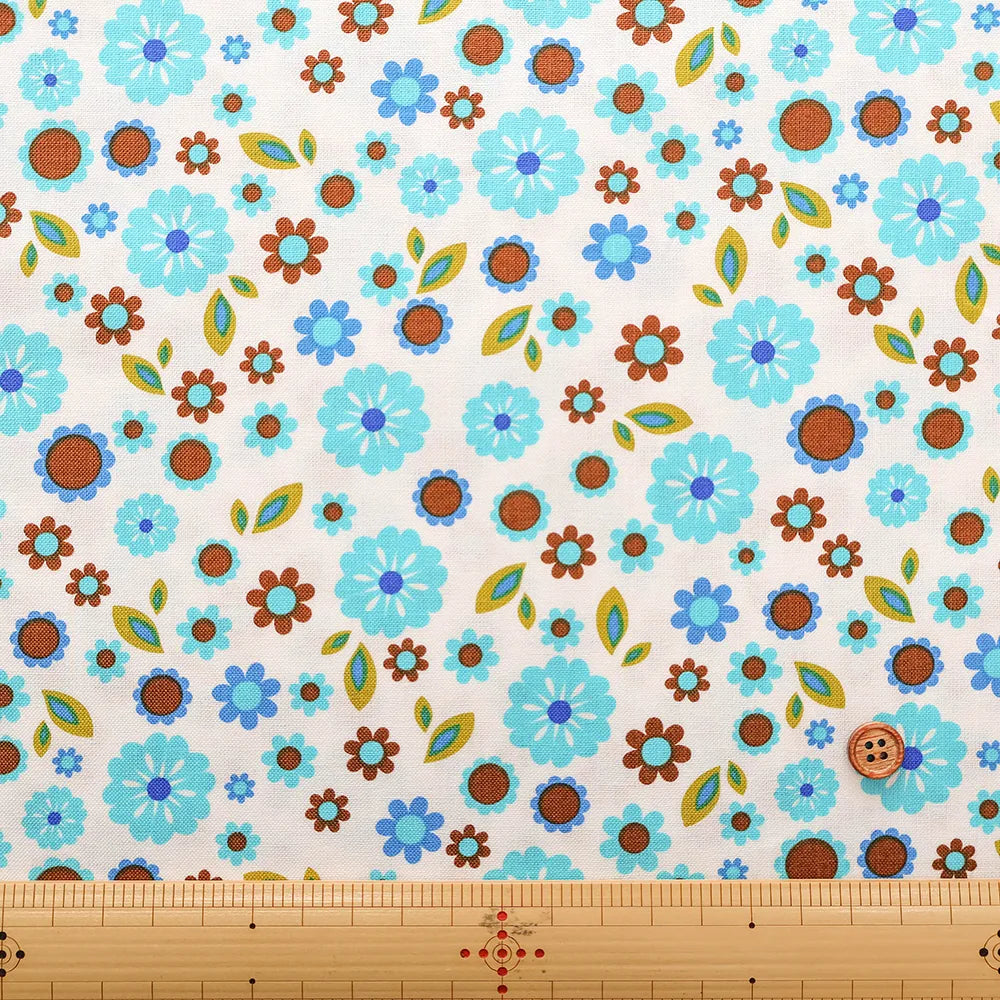 USA Cotton Sheeting Printed Fabric - Flowers - nomura tailor