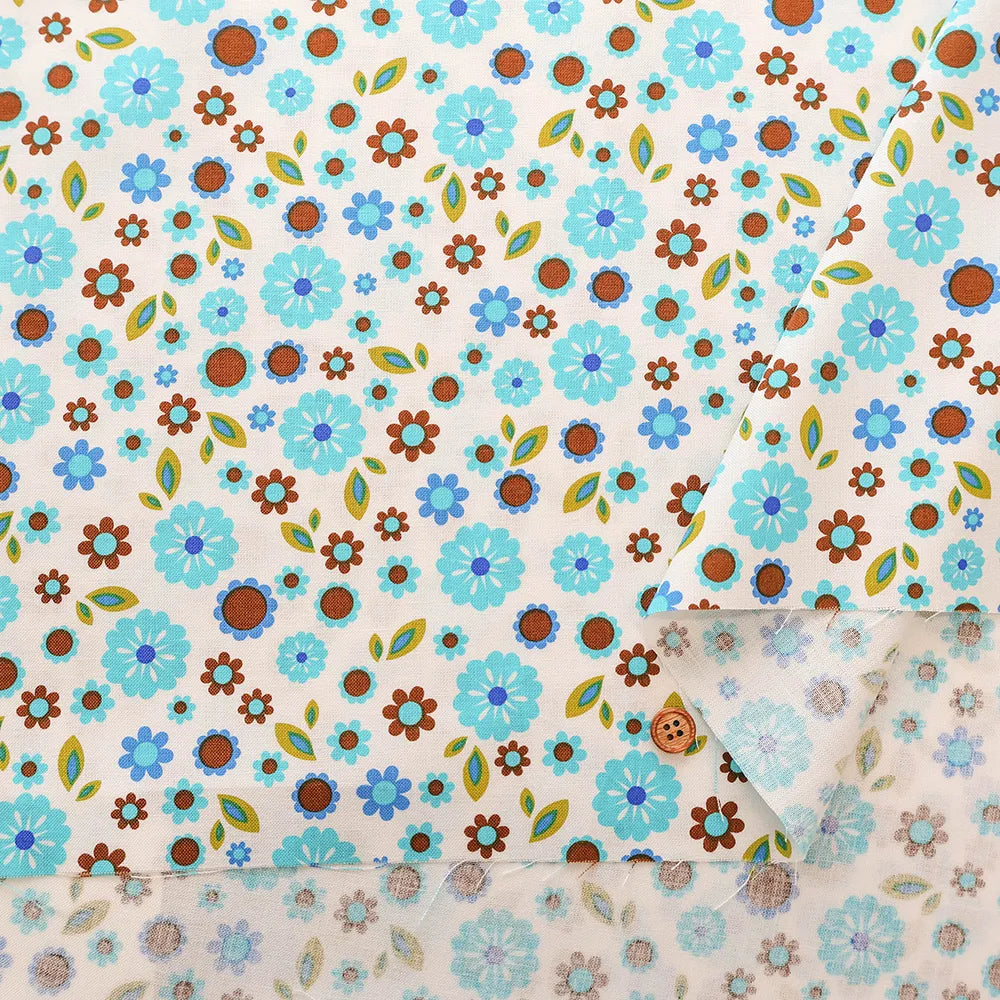 USA Cotton Sheeting Printed Fabric - Flowers - nomura tailor