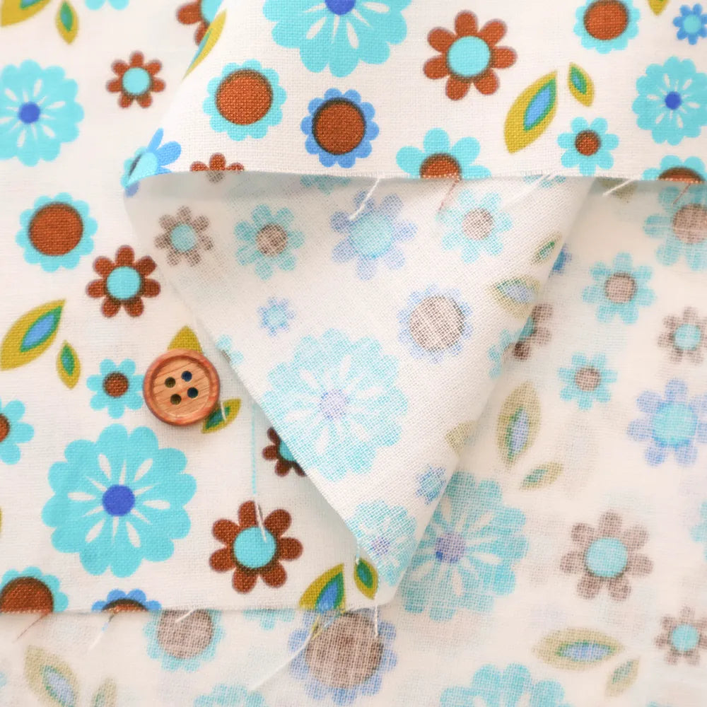 USA Cotton Sheeting Printed Fabric - Flowers - nomura tailor