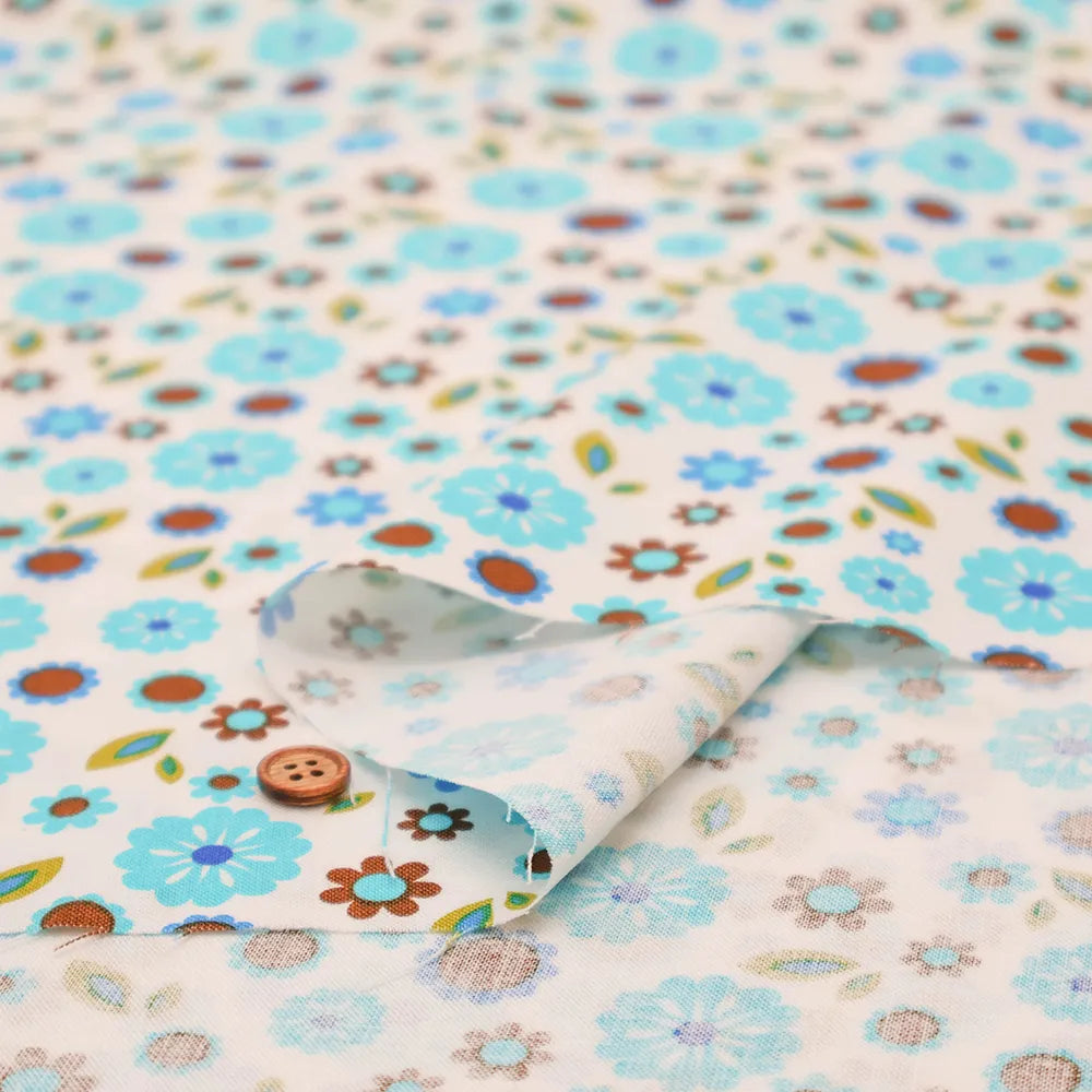 USA Cotton Sheeting Printed Fabric - Flowers - nomura tailor
