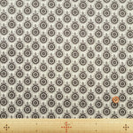 USA Cotton Sheeting Printed Fabric - Monotone Flowers - nomura tailor