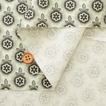 USA Cotton Sheeting Printed Fabric - Monotone Flowers - nomura tailor