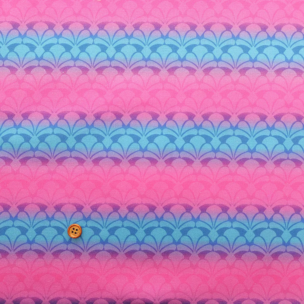USA Cotton Sheeting Printed Fabric - Scallop - nomura tailor