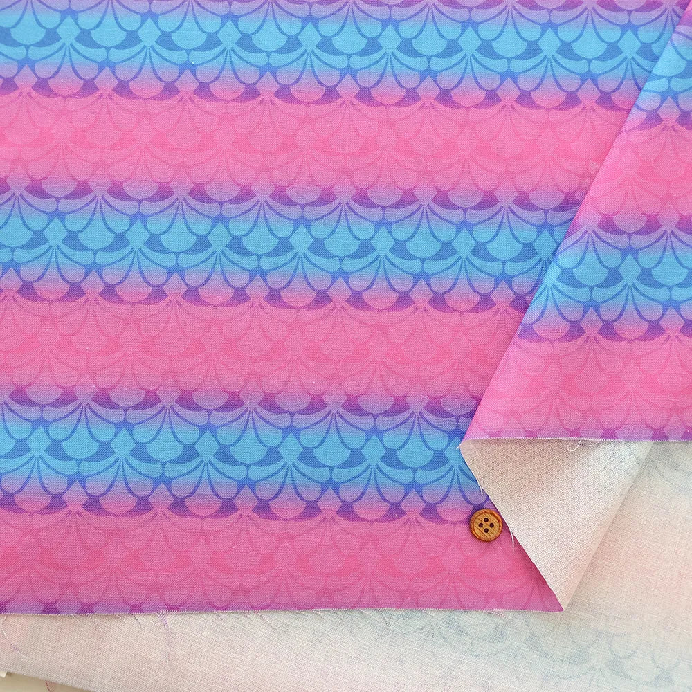 USA Cotton Sheeting Printed Fabric - Scallop - nomura tailor