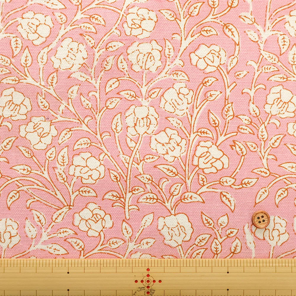 インド製 T/Cキャンバスプリント生地 エスニック - Flowers - nomura tailor