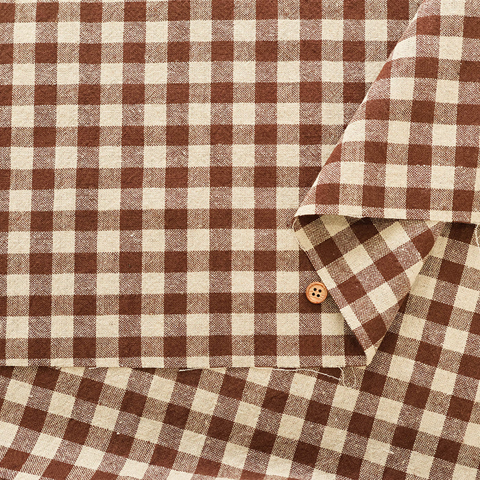 C/L Yarn-dyed Washer Fabric - Gingham Check(Medium) - nomura tailor