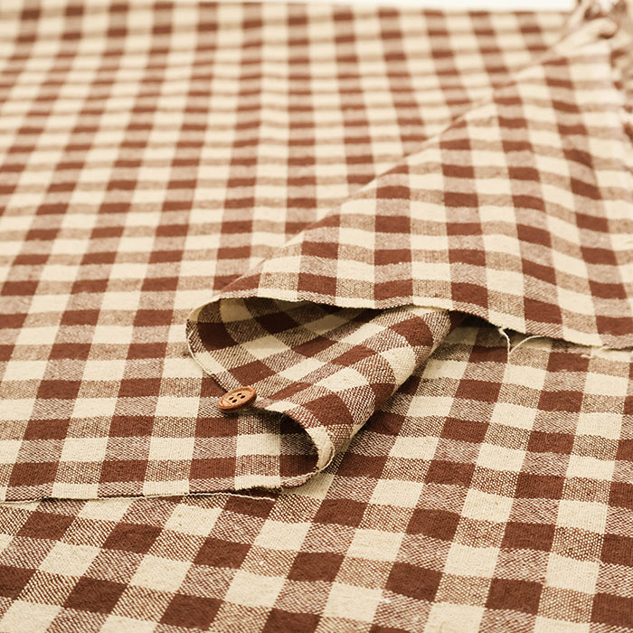 C/L Yarn-dyed Washer Fabric - Gingham Check(Medium) - nomura tailor