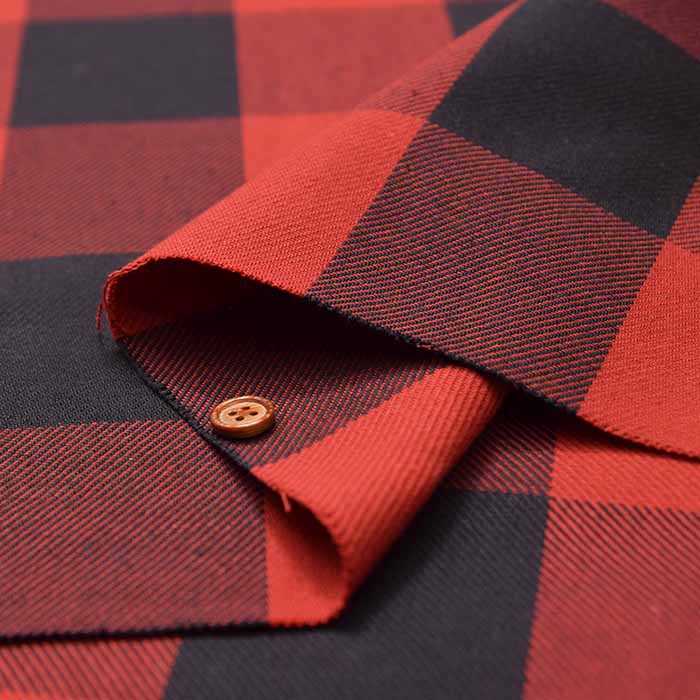 Cotton block check fabric - nomura tailor