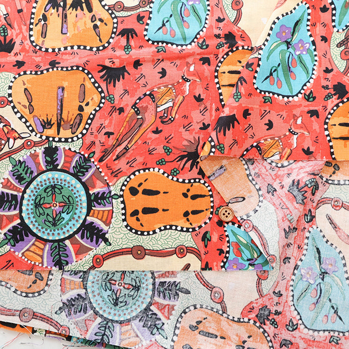 USA Cotton Muslin printed Fabric - nomura tailor