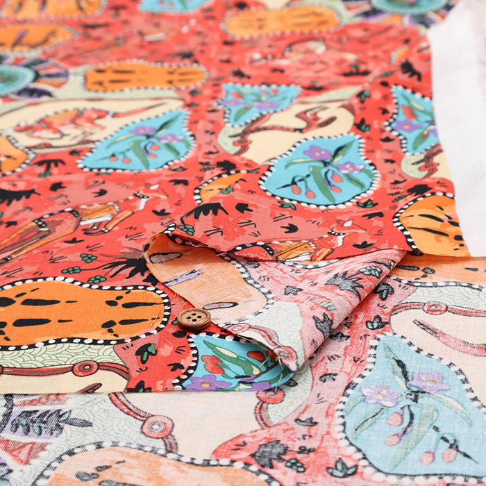 USA Cotton Muslin printed Fabric - nomura tailor