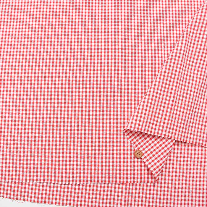 Cotton yarn-dyed soccer fabric Gingham check (medium) - nomura tailor