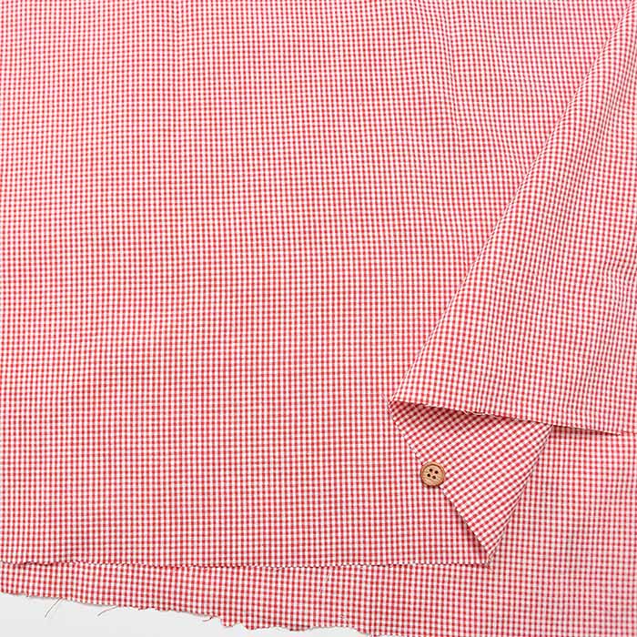 Cotton yarn-dyed soccer fabric, gingham check (Small) - nomura tailor