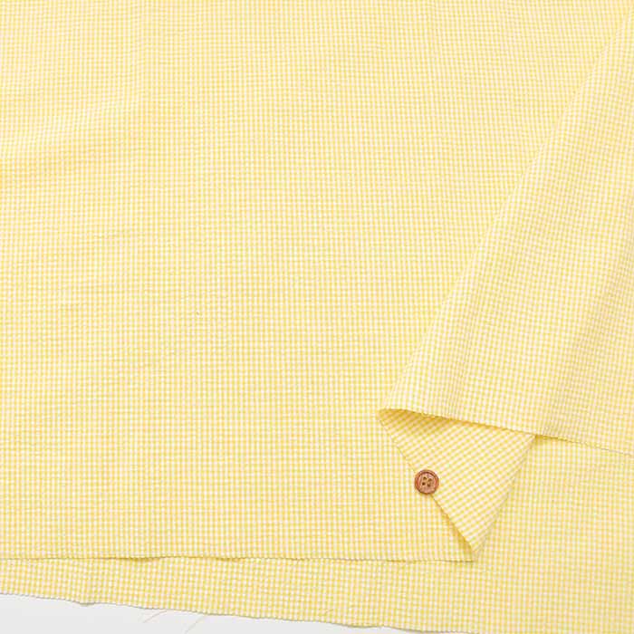 Cotton yarn-dyed soccer fabric, gingham check (Small) - nomura tailor