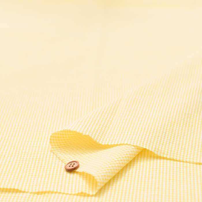 Cotton yarn-dyed soccer fabric, gingham check (Small) - nomura tailor