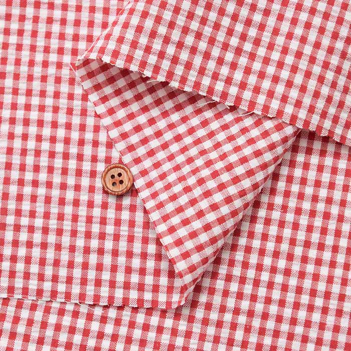 Cotton yarn-dyed soccer fabric Gingham check - nomura tailor