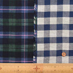 Cotton yarn-dyed double gauze fabric Reversible Check 1 - nomura tailor