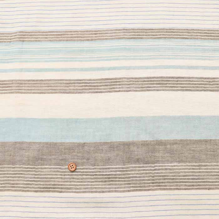 Cotton yarn-dyed double gauze fabric Striped - nomura tailor