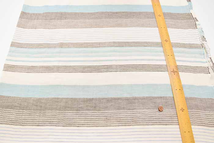 Cotton yarn-dyed double gauze fabric Striped - nomura tailor